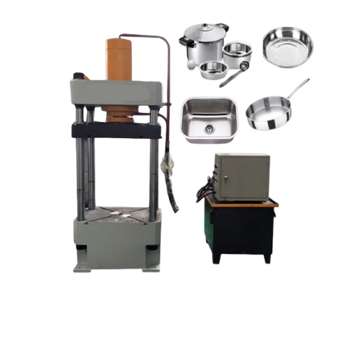 Máy ép thủy lực sản xuất dụng cụ inox - ảnh 1