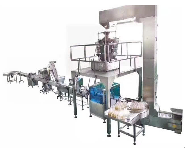Dây chuyền đóng gói cân và chiết rót lon tự động