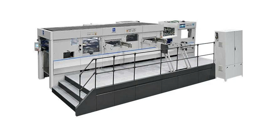 Máy dập nổi, cắt khuôn và bóc tách phế liệu tự động hai trạm công suất lớn S106DYDHQ